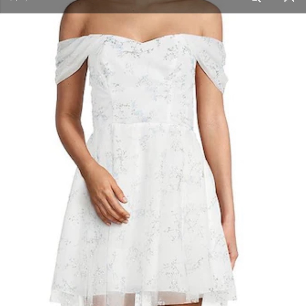 Floral Print Off-The-Shoulder Party Dress